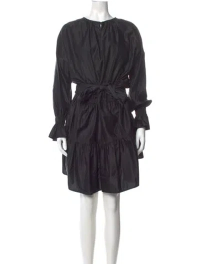 Pre-owned Finley Crew Neck Knee-length Dress In Gray