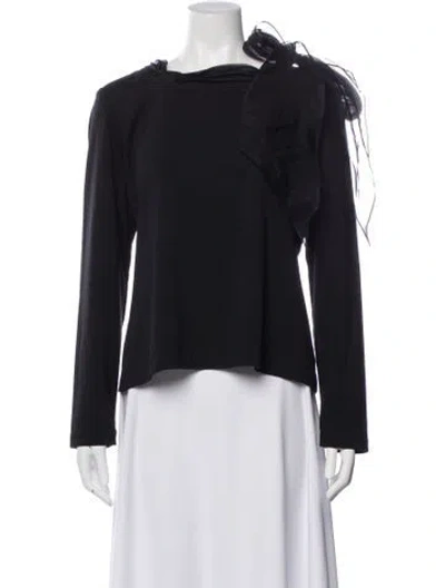 Pre-owned Finley Crew Neck Long Sleeve Top In Gray