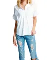Finley Plus Size Crosby Solid Ruffle Shirt In White