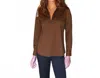 Finley Endora Long Sleeve Top In Chocolate Brown In Brown