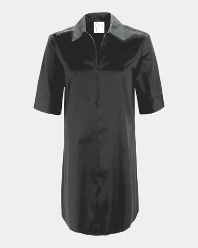 Finley Endora Weathercloth Mini Shift Dress In Black