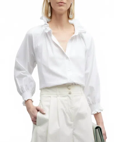 Finley Fiona Silky Poplin Shirt In White