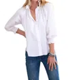 Finley Joey Button-down Long-sleeve Roll-tab Shirt In White