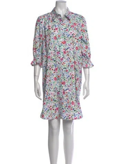 Pre-owned Finley Floral Print Mini Dress In Multicolor