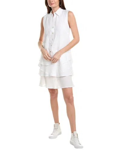 Finley Jasmine Linen Mini Dress In White