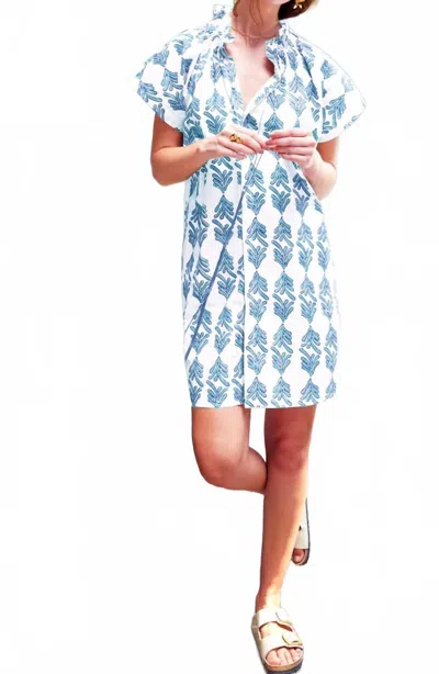 Finley Jenny Palmetto Mini Shirtdress In Blue In Multi