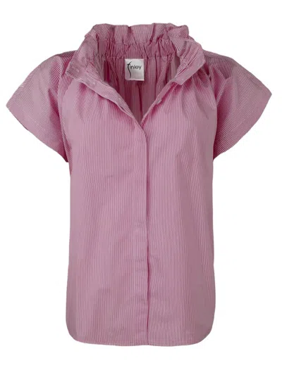 Finley Jenny Striped Top In Red