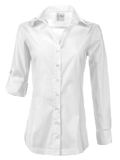 Finley Joey Roll-up Sleeve In White