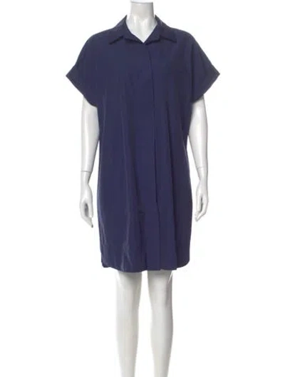 Pre-owned Finley Knee-length Dress In Blue