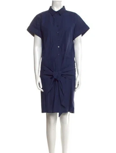 Pre-owned Finley Knee-length Dress In Blue