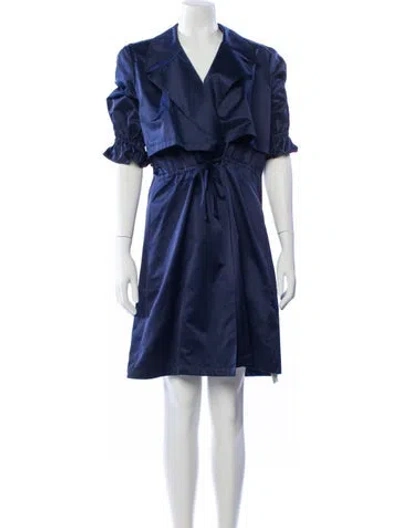 Pre-owned Finley Knee-length Dress In Blue