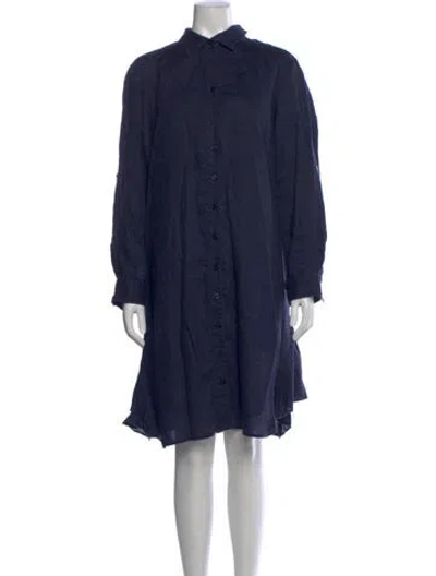 Pre-owned Finley Knee-length Dress In Blue