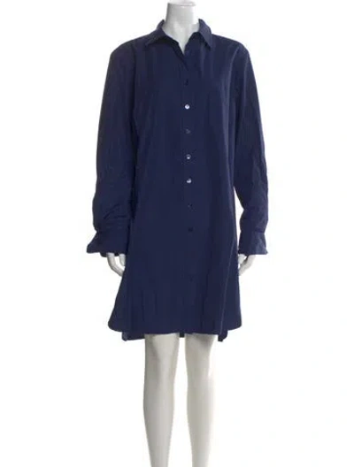 Pre-owned Finley Knee-length Dress In Blue