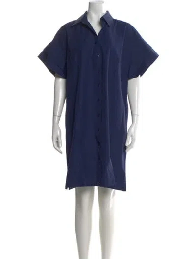 Pre-owned Finley Knee-length Dress In Blue