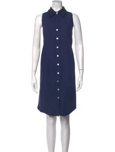 Pre-owned Finley Knee-length Dress In Blue