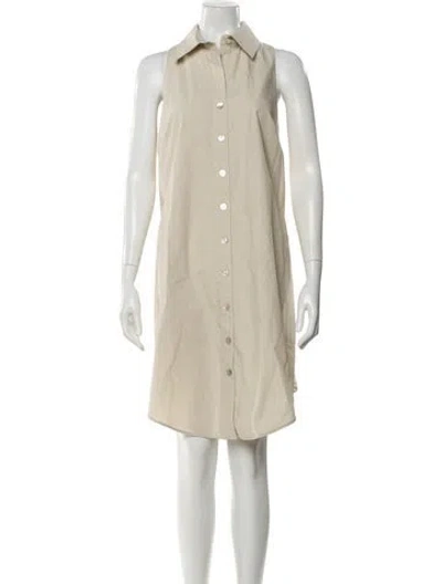 Pre-owned Finley Knee-length Dress In Neutral