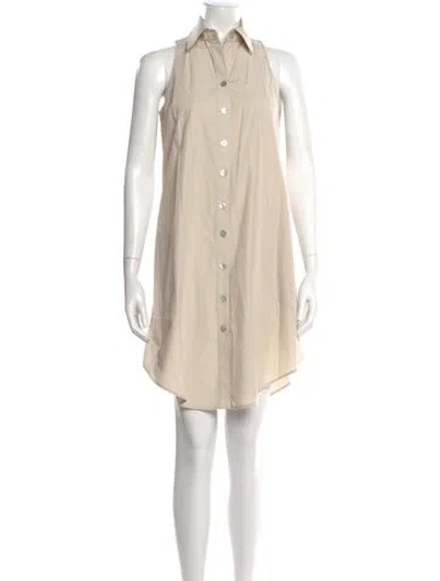 Pre-owned Finley Knee-length Dress In Neutral
