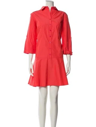 Pre-owned Finley Knee-length Dress In Orange