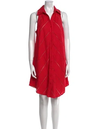 Pre-owned Finley Knee-length Dress In Red