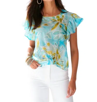 Finley Knot Shell Top In Seaweed In Green