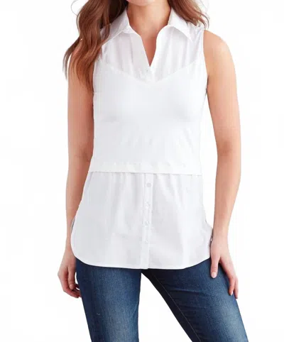 Finley Layering Shirt Tank In White