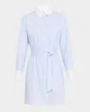 FINLEY LIAM BELTED TWO-TONE SHIRTDRESS