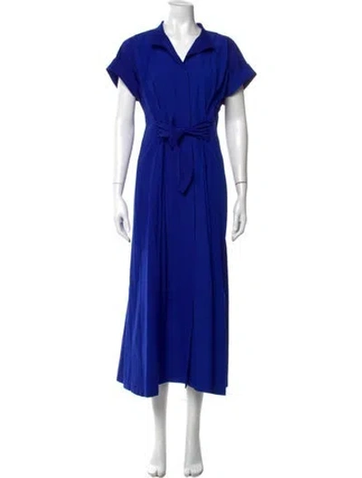 Pre-owned Finley Long Dress In Blue