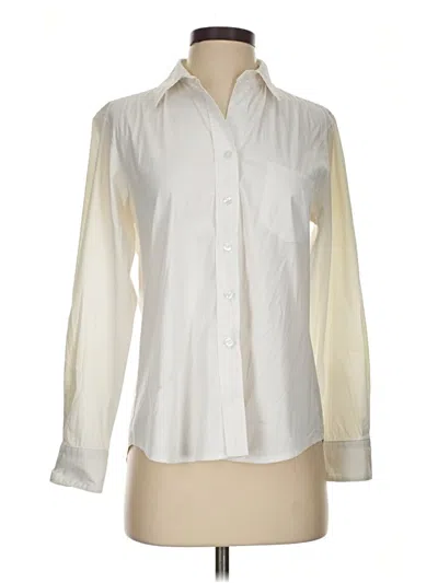 Pre-owned Finley Long Sleeve Blouse In Ivory