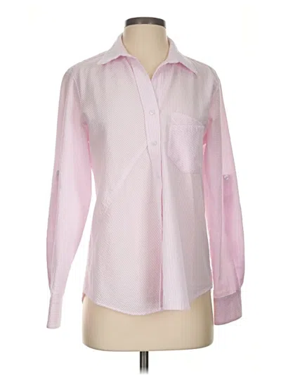 Pre-owned Finley Long Sleeve Blouse In Pink