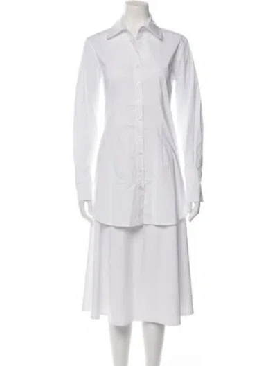 Pre-owned Finley Long Sleeve Button-up Top W/ Tags In White