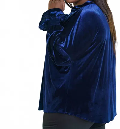 Finley Long Sleeve Crosby Top - Plus In Navy In Purple