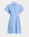 Finley Marlow Striped Cotton Chambray Shirtdress