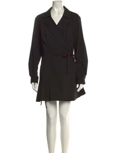 Pre-owned Finley Mini Dress In Black