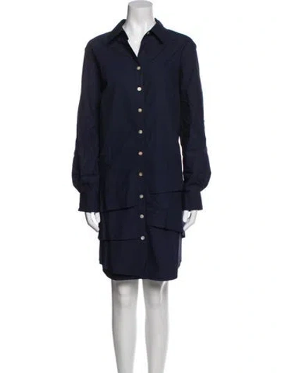 Pre-owned Finley Mini Dress In Blue