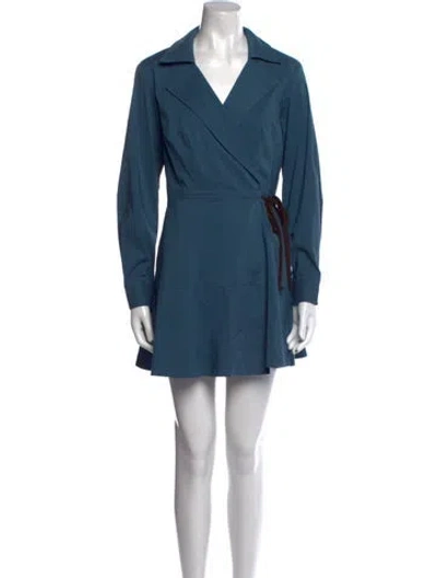Pre-owned Finley Mini Dress In Blue
