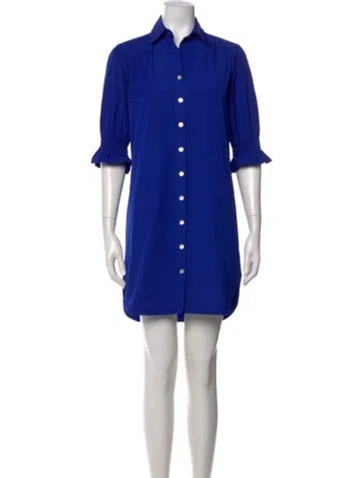 Pre-owned Finley Mini Dress In Blue