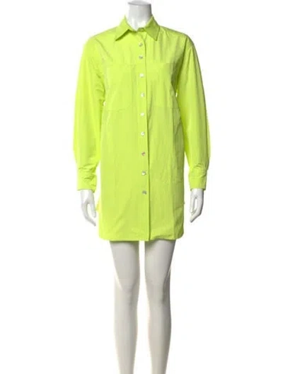 Pre-owned Finley Mini Dress In Green