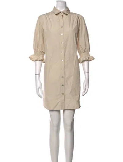 Pre-owned Finley Mini Dress In Neutrals