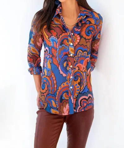 Finley Mini Monica Top In Riche Paisley In Multi