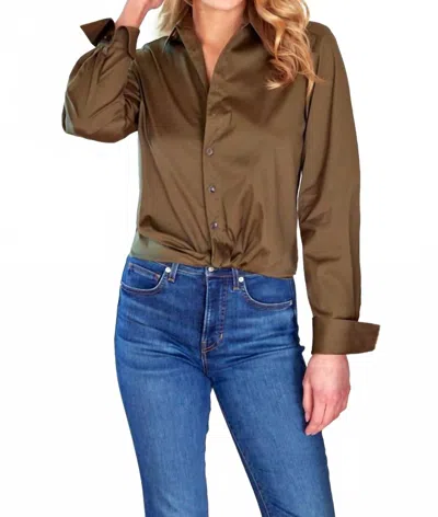 Finley Moxie Shirt In Olive In Brown
