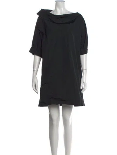 Pre-owned Finley Off-the-shoulder Mini Dress In Black