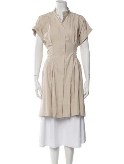 Pre-owned Finley Off-the-shoulder Mini Dress In Neutral