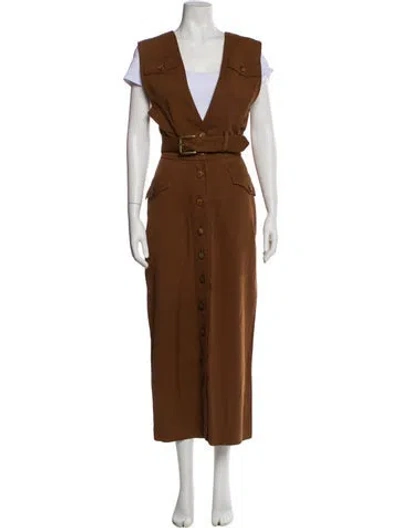 Pre-owned Finley Pant Set In Brown