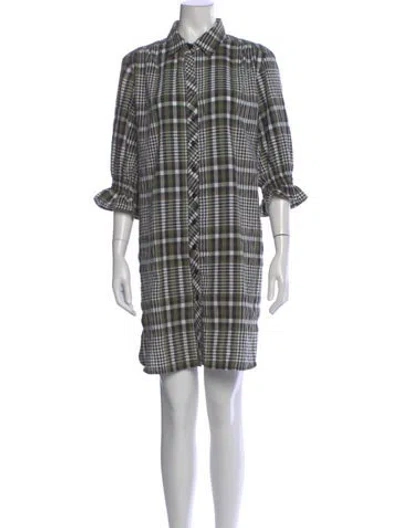 Pre-owned Finley Plaid Print Mini Dress In Multi