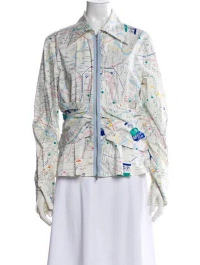 Pre-owned Finley Printed Denim Jacket In Multi