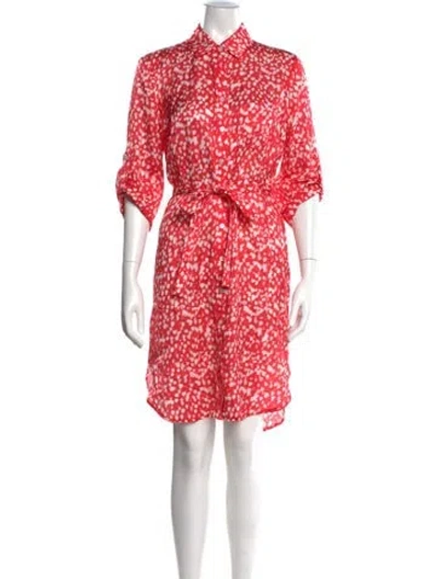 Pre-owned Finley Printed Knee-length Dress In Multi