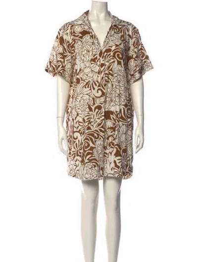 Pre-owned Finley Printed Mini Dress In Multi