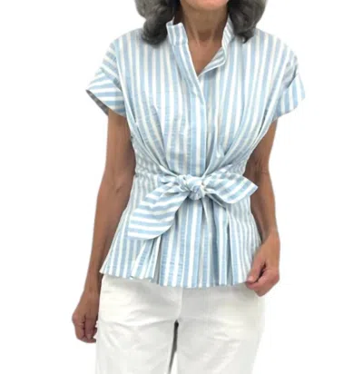 Finley Rocky Stripe Top In Natural/blue In Multi
