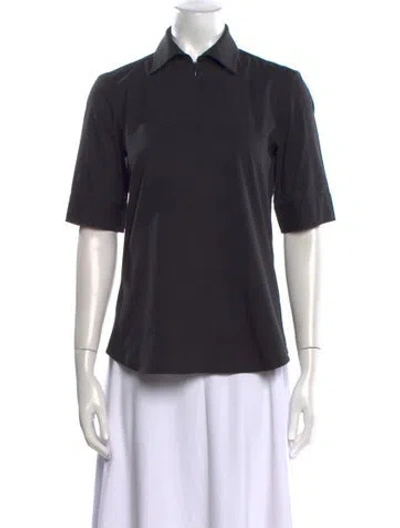 Pre-owned Finley Short Sleeve Polo In Black