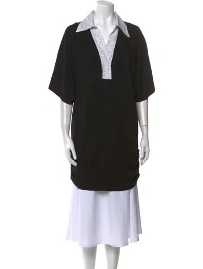 Pre-owned Finley Short Sleeve Tunic W/ Tags In Black